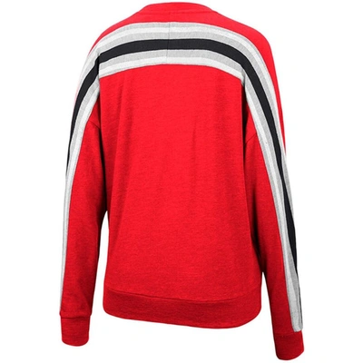 Shop Colosseum Heathered Scarlet Nebraska Huskers Team Oversized Pullover Sweatshirt