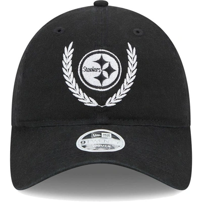 Shop New Era Black Pittsburgh Steelers Leaves 9twenty Adjustable Hat