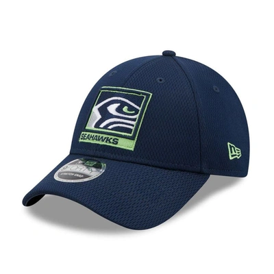 Shop New Era College Navy Seattle Seahawks Framed Af 9forty Snapback Hat