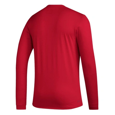 Shop Adidas Originals Adidas Red New York Red Bulls Icon Aeroready Long Sleeve T-shirt