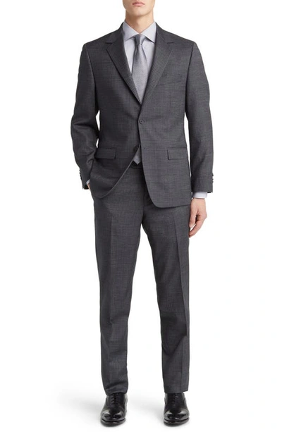 Shop Daniel Hechter Norris Plaid Wool Suit In Grey