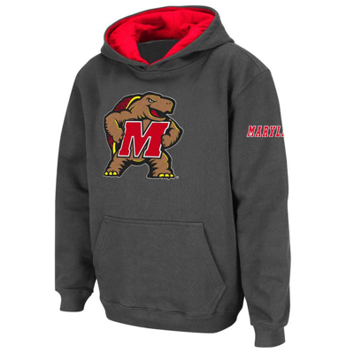 Shop Stadium Athletic Youth  Charcoal Maryland Terrapins Big Logo Pullover Hoodie