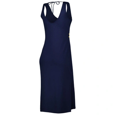 Shop G-iii 4her By Carl Banks Navy Michigan Wolverines Training V-neck Maxi Dress