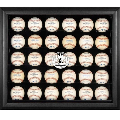 Shop Fanatics Authentic New York Mets Logo Black Framed 30-ball Display Case