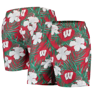 Shop Foco Red Wisconsin Badgers Swimming Trunks