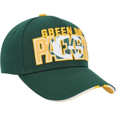 Shop Outerstuff Youth Green Green Bay Packers On Trend Precurved A-frame Snapback Hat