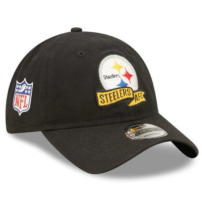 Shop New Era Youth  Black Pittsburgh Steelers 2022 Sideline Adjustable 9twenty Hat