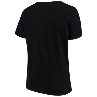 Shop 5th And Ocean By New Era 5th & Ocean By New Era Black Lafc Plus Size Athletic Baby V-neck T-shirt