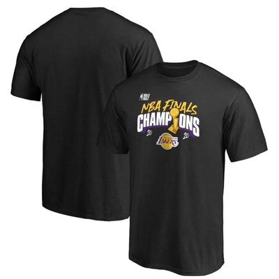 Shop Fanatics Branded Black Los Angeles Lakers 2020 Nba Finals Champions Shot Clock T-shirt