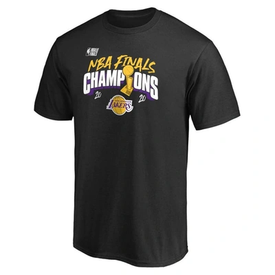 Shop Fanatics Branded Black Los Angeles Lakers 2020 Nba Finals Champions Shot Clock T-shirt