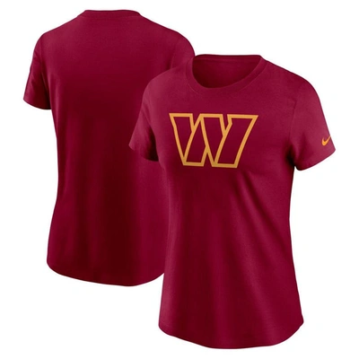 Shop Nike Burgundy Washington Commanders Logo Cotton Essential T-shirt