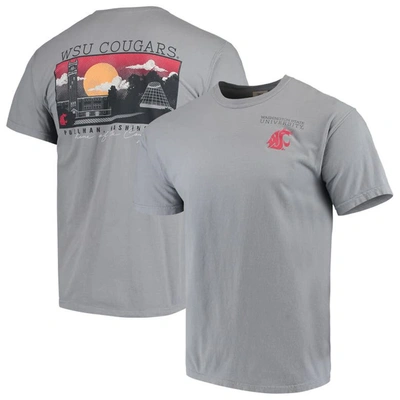 Shop Image One Gray Washington State Cougars Team Comfort Colors Campus Scenery T-shirt