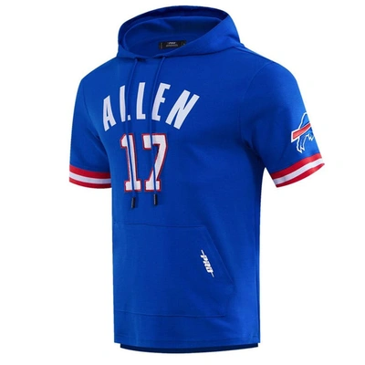 Pro Standard Men's  Josh Allen Royal Buffalo Bills Player Name And Number Hoodie T-shirt In Royal