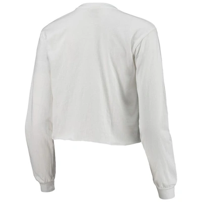 Shop Image One White Auburn Tigers Retro Campus Crop Long Sleeve T-shirt