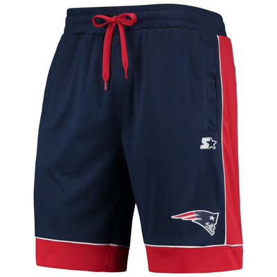 Shop Starter Navy/red New England Patriots Fan Favorite Fashion Shorts