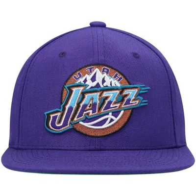 Shop Mitchell & Ness Purple Utah Jazz Hardwood Classics Team Ground 2.0 Snapback Hat