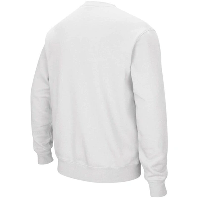 Shop Colosseum White Boise State Broncos Arch & Logo Tackle Twill Pullover Sweatshirt