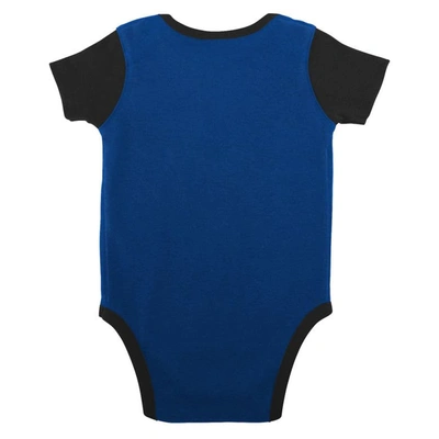 Shop Outerstuff Newborn & Infant Royal/black Indianapolis Colts Home Field Advantage Three-piece Bodysuit, Bib & Boo