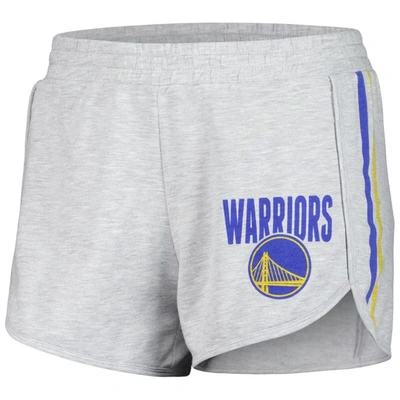 Shop Concepts Sport Gray Golden State Warriors Cedar Long Sleeve T-shirt & Shorts Sleep Set