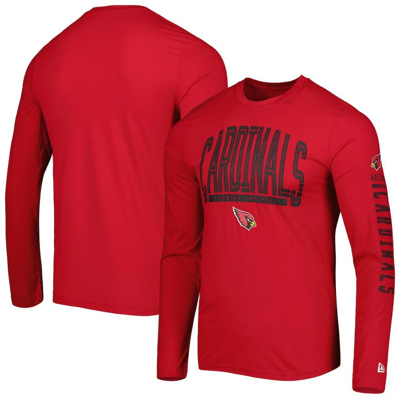 Shop New Era Cardinal Arizona Cardinals Combine Authentic Home Stadium Long Sleeve T-shirt