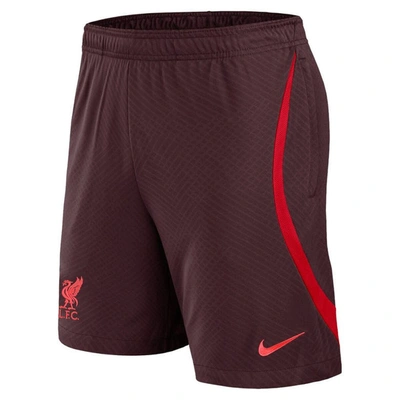 Shop Nike Maroon Liverpool 2022/23 Strike Performance Shorts In Red