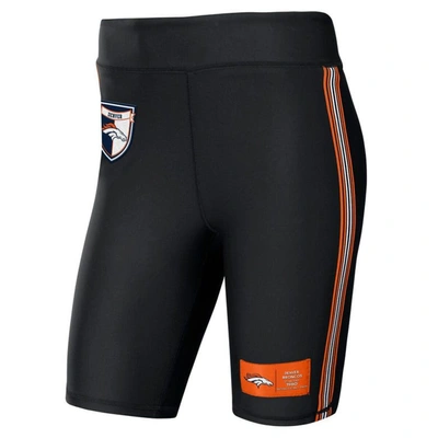 Shop Wear By Erin Andrews Black Denver Broncos Biker Shorts