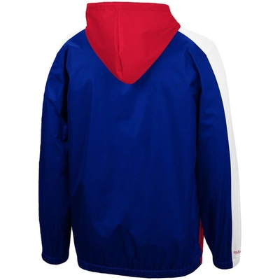 Shop Mitchell & Ness Royal/red Chicago Cubs Game Day Full-zip Windbreaker Hoodie Jacket