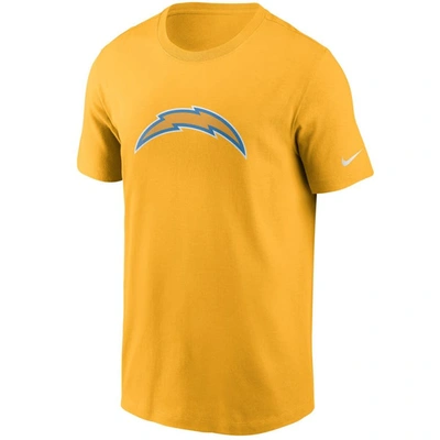 Shop Nike Gold Los Angeles Chargers Primary Logo T-shirt