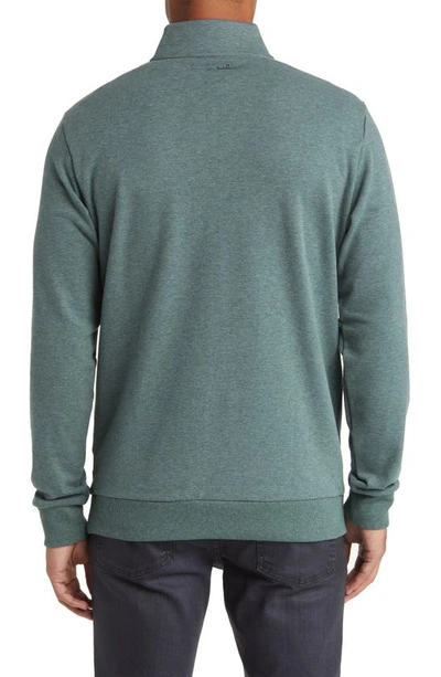 Travismathew Cloud 2.0 Quarter Zip Pullover In Heather Balsam