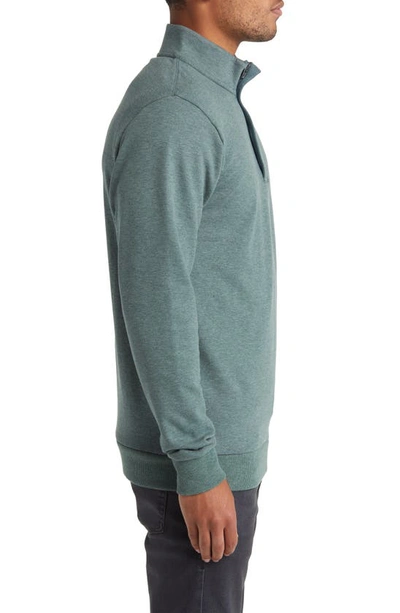 Travismathew Cloud 2.0 Quarter Zip Pullover In Heather Balsam