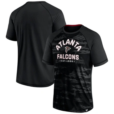 Shop Fanatics Branded Black Atlanta Falcons Hail Mary Raglan T-shirt