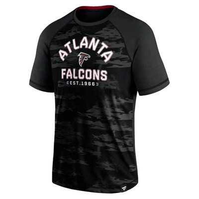 Shop Fanatics Branded Black Atlanta Falcons Hail Mary Raglan T-shirt
