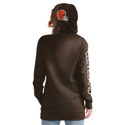 Shop G-iii 4her By Carl Banks Brown Cleveland Browns Extra Inning Pullover Hoodie
