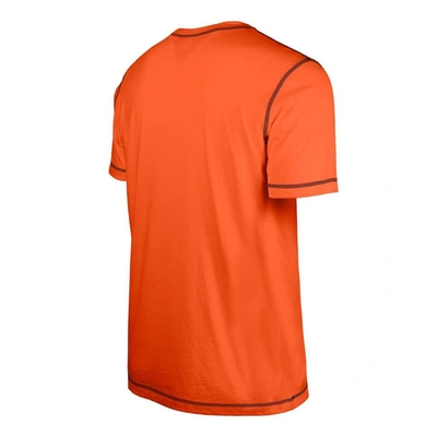 Shop New Era Orange Cincinnati Bengals Third Down Puff Print T-shirt