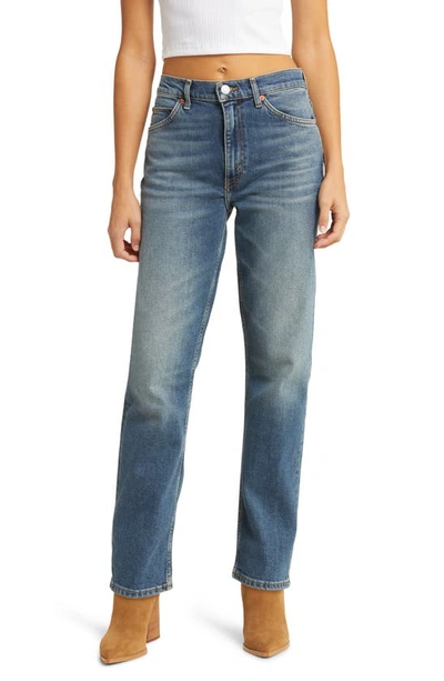 Shop Re/done '70s High Waist Straight Leg Jeans In Distressed