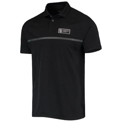 Shop Levelwear Black San Diego Padres Sector Raglan Polo