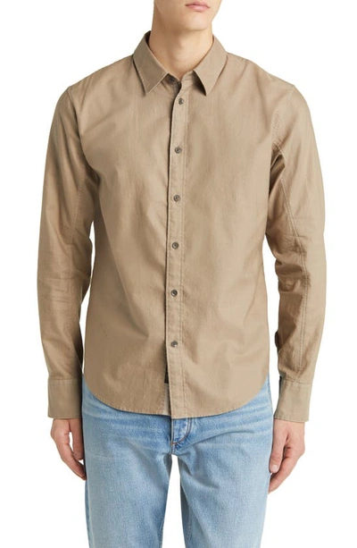 Shop Rag & Bone Fit 2 Engineered Button-up Oxford Shirt In Taupe