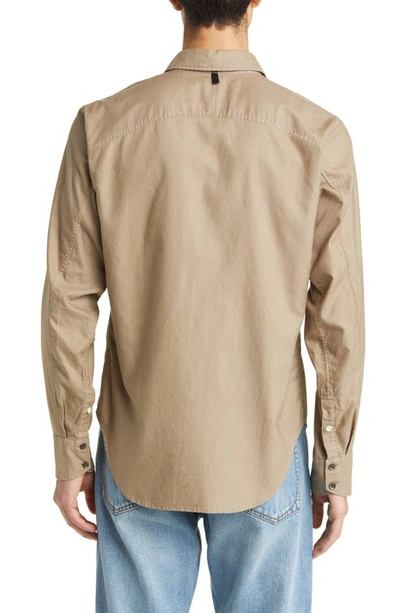Shop Rag & Bone Fit 2 Engineered Button-up Oxford Shirt In Taupe
