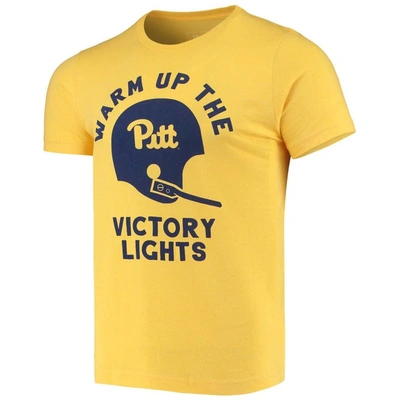 Shop Homefield Pitt Panthers Vintage Heathered Goldvictory Lights T-shirt In Heather Gold