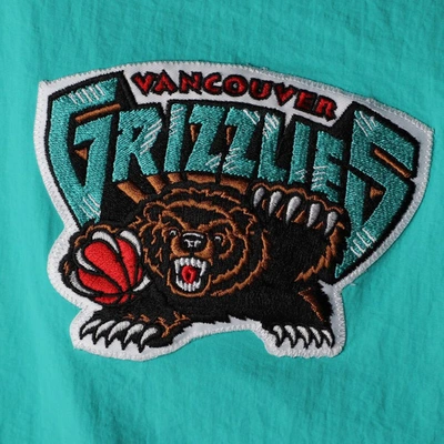 Shop Mitchell & Ness Turquoise Vancouver Grizzlies Hardwood Classics Authentic Warm-up Full-snap Jacket