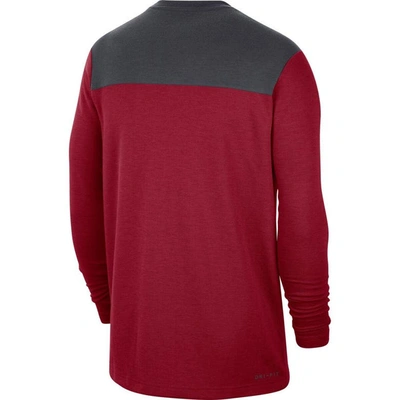 Shop Jordan Brand Crimson Oklahoma Sooners Player Performance Long Sleeve T-shirt