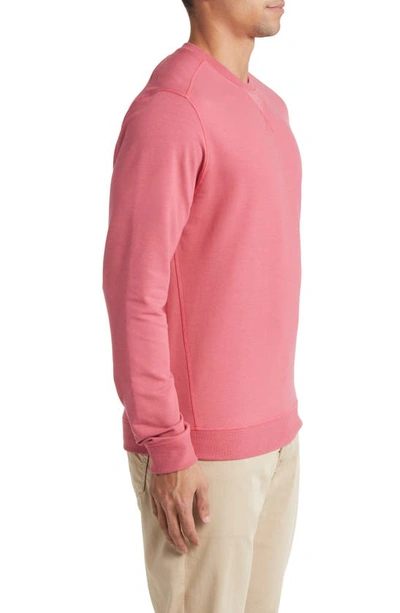 Shop Johnnie-o Corbet Crewneck Sweatshirt In Raspberry