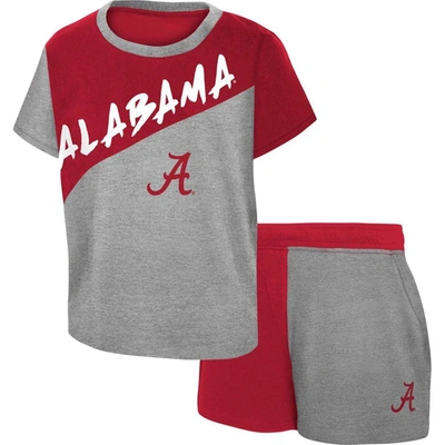 Shop Outerstuff Toddler Heather Gray Alabama Crimson Tide Super Star T-shirt & Shorts Set