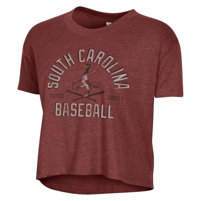 Shop Alternative Apparel Garnet South Carolina Gamecocks Baseball Headliner Cropped T-shirt