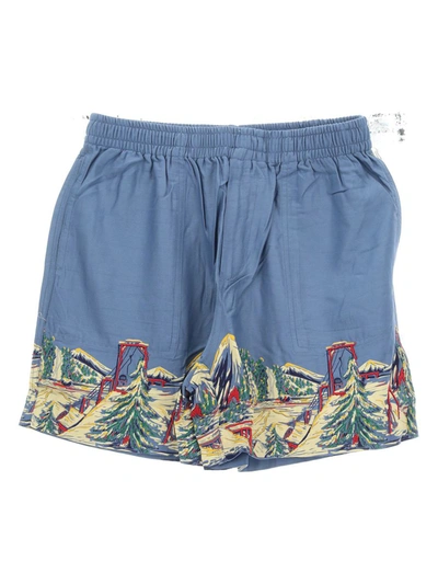 Shop Bode Shorts In Blue Multi