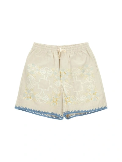 Shop Bode Shorts In Ivory Multi