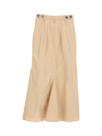 Shop Burberry Skirts In Pale Nude