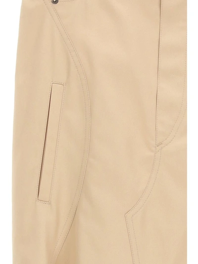 Shop Burberry Skirts In Pale Nude