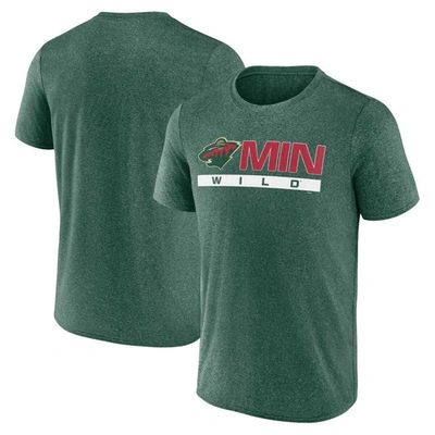 Shop Fanatics Branded Heather Green Minnesota Wild Playmaker T-shirt