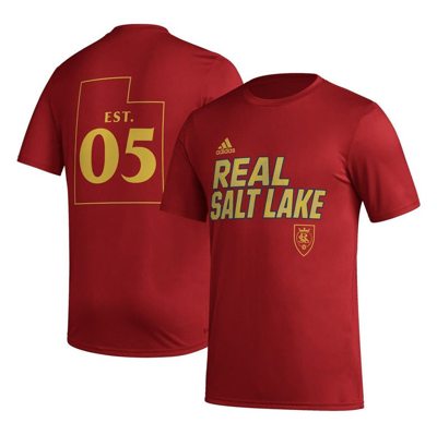 Shop Adidas Originals Adidas Red Real Salt Lake Team Jersey Hook Aeroready T-shirt